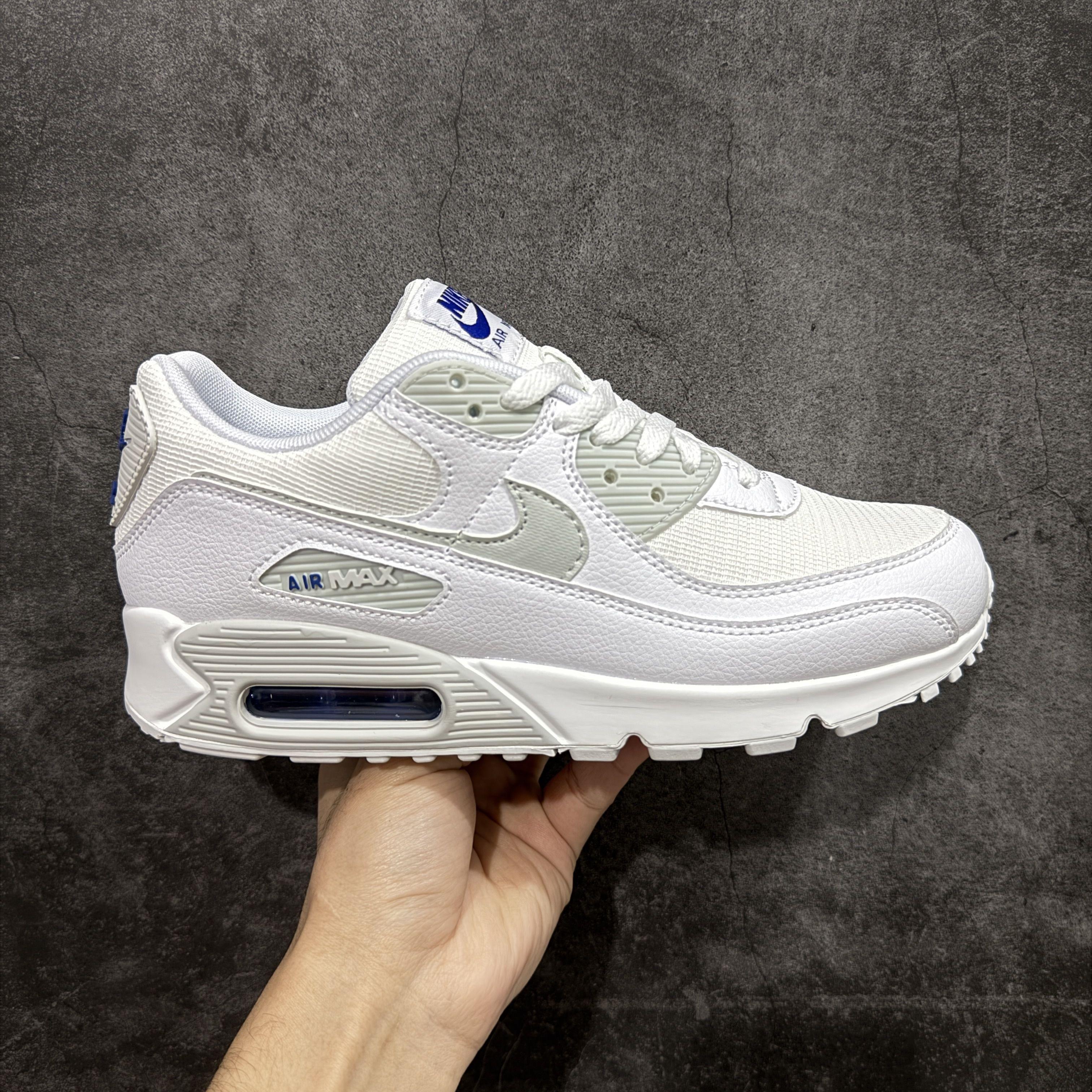 清爽干净的白蓝配色Nike Air Max 90